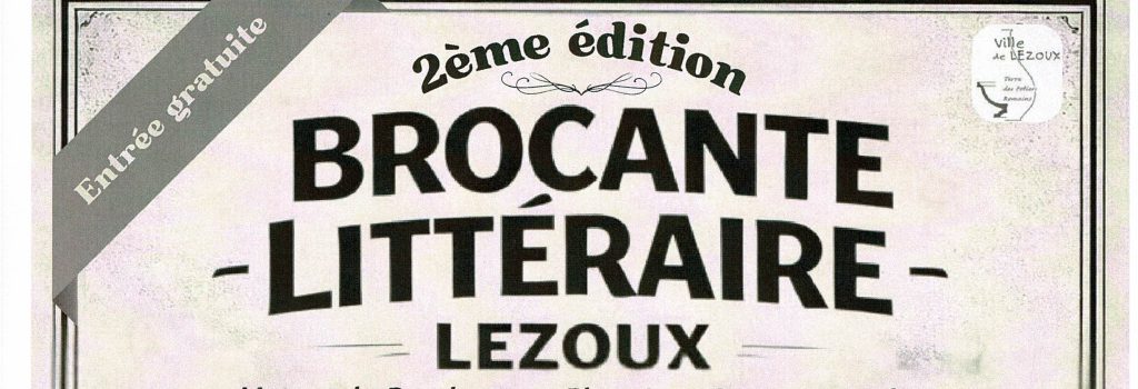 Brocante littéraire Samedi 6 Juin 2026 Lezoux